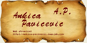 Ankica Pavičević vizit kartica